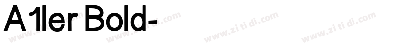 A1ler Bold字体转换